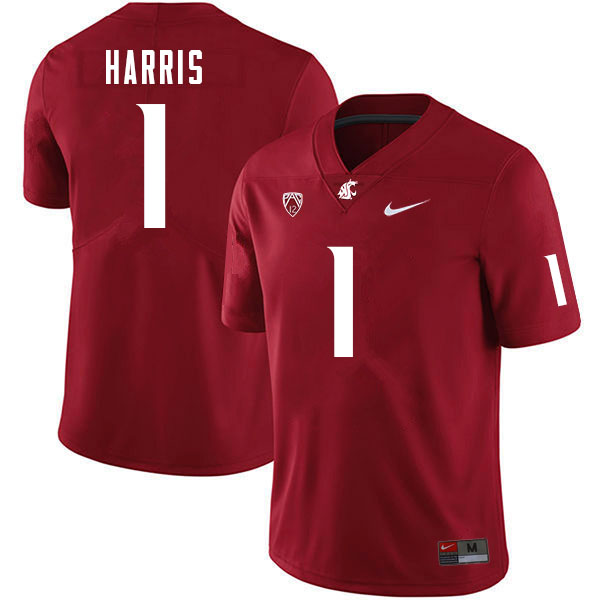 Men #1 Travell Harris Washington Cougars College Football Jerseys Sale-Crimson
